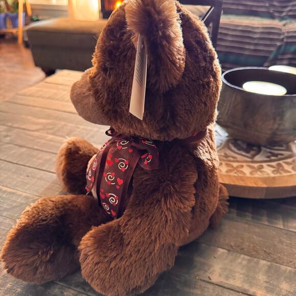 GANZ 12” Chocolate Fondue Colored Soft Teddy Bear Plush Toy Stuffed Animal - Picture 7 of 8